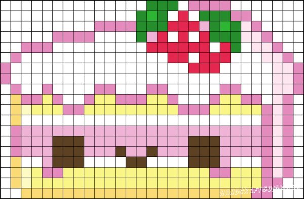 рисунки по клеткам еда