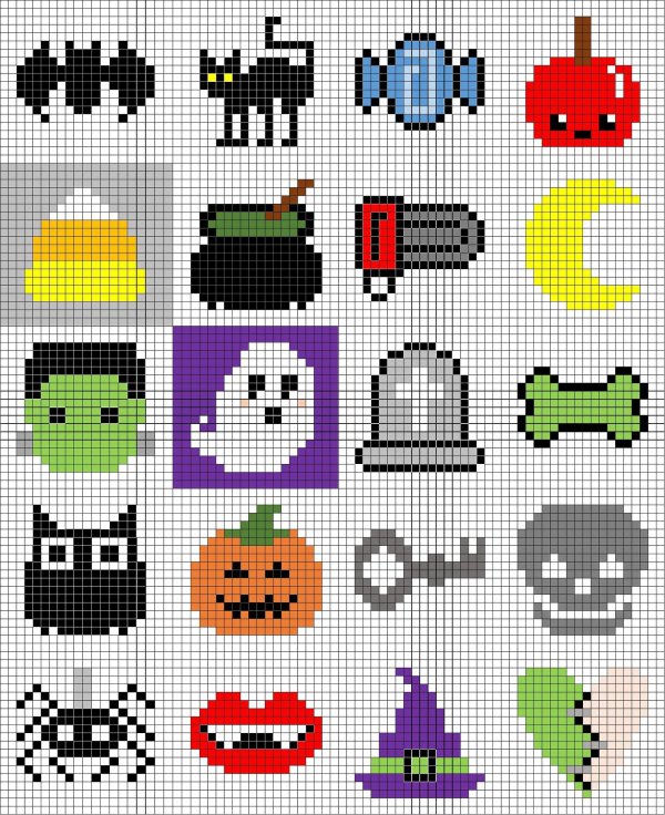 термомозаика хэллоуин схемы