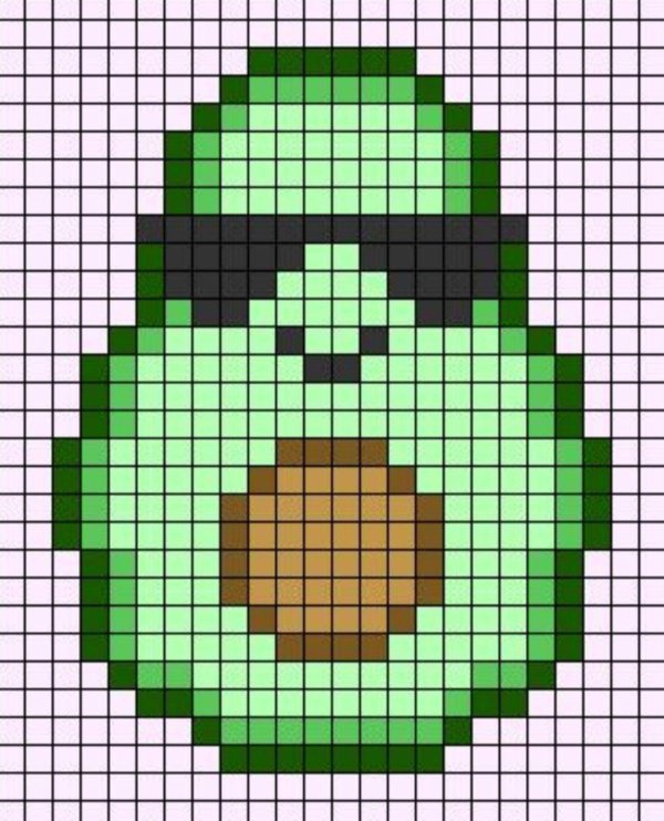 авокадо из термомозайки схема