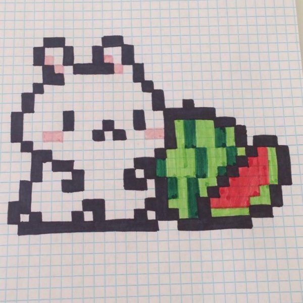 чиаки нанами пиксель по клеточкам