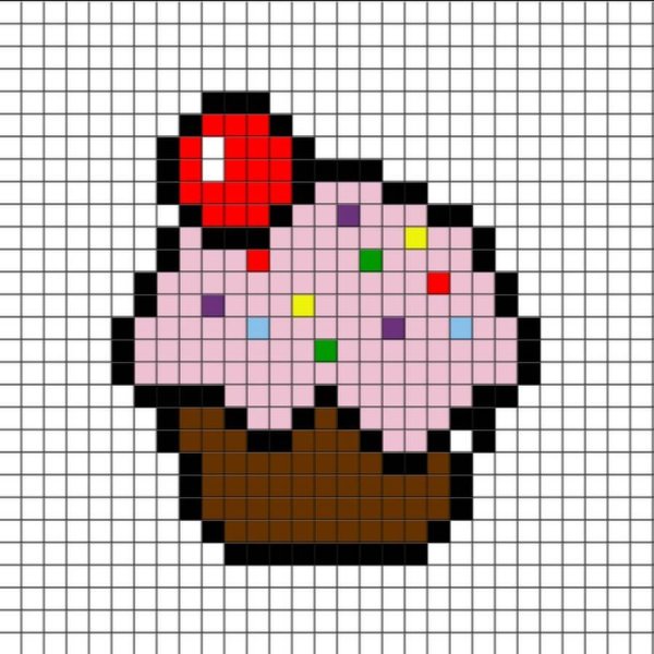 красивые рисунки по клеточкам маленькие