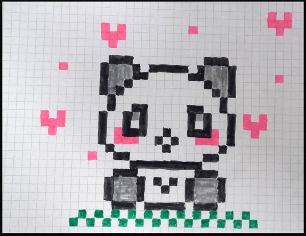 рисунку по клеточкам