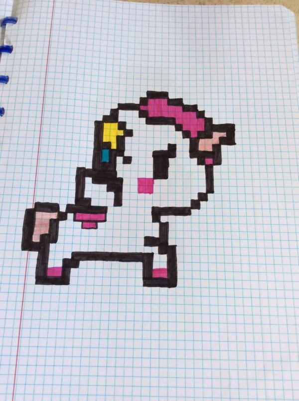 единорог по клеточкам