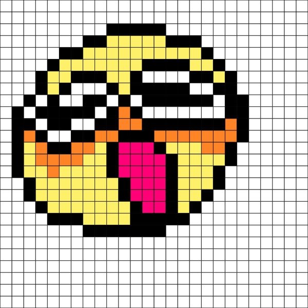 малюнки по клітинках смайлики