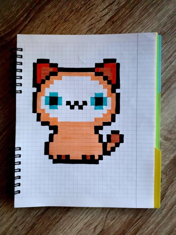 рисунки по клеточкам коты