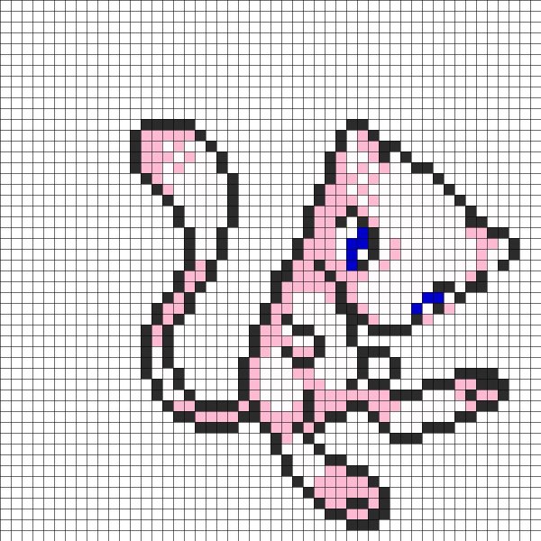 рисунки покемонов по клеткам