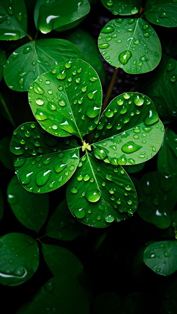 лист клевера четырехлистного