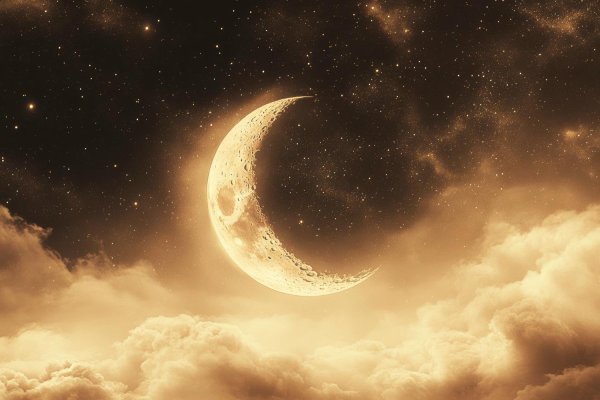 ночное небо с луной