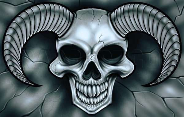 skull with horns