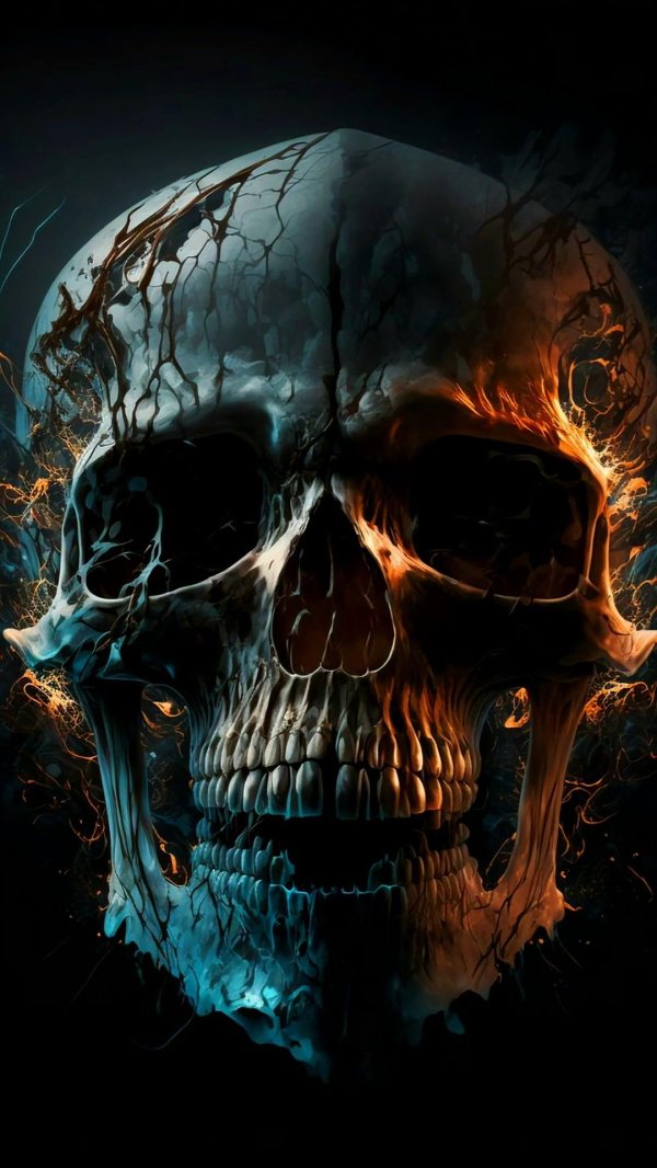 огненный череп