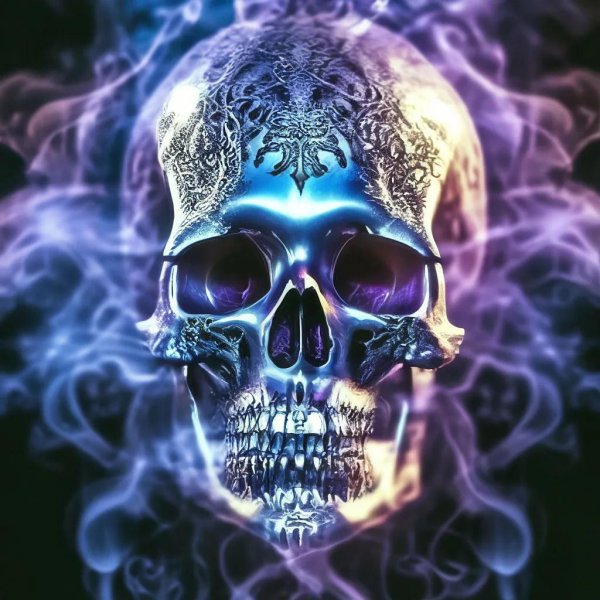 синие черепа