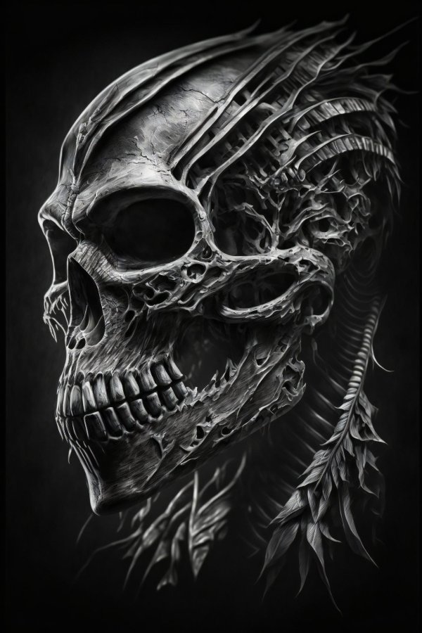 черный скелет