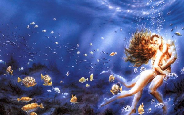 русалка под водой