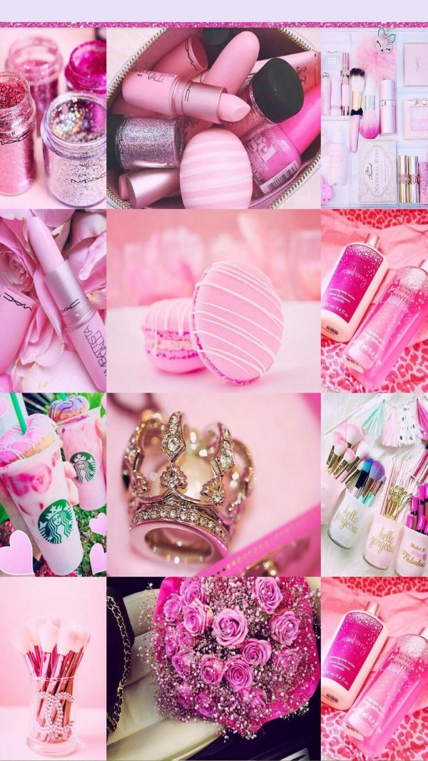 розовый коллаж