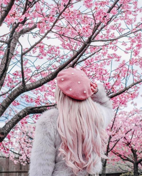 девушки с розовыми волосами