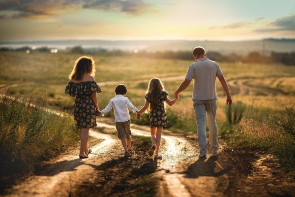 семья природа счастье