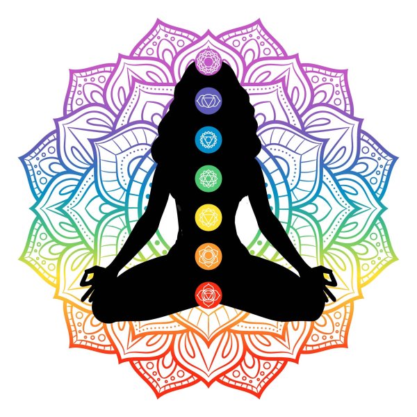 йогин силуэт лотос чакры