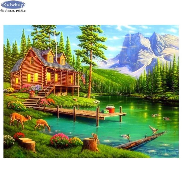 вышивка пейзаж