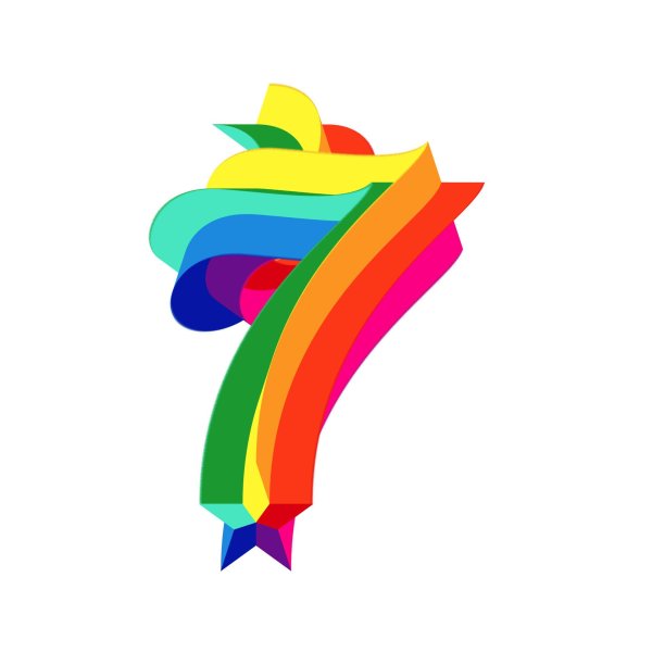 радужные цифры