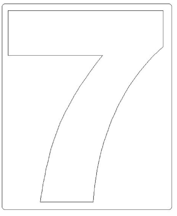 цифра 7 трафарет