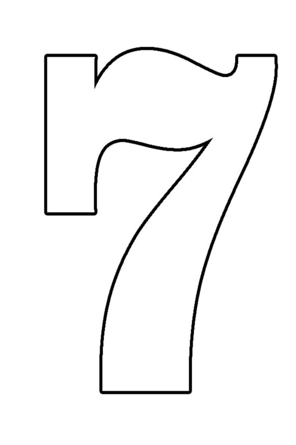 цифра семь трафарет