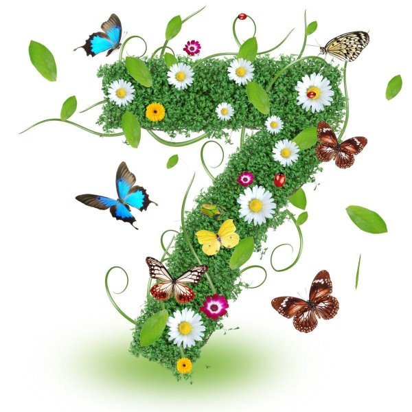 цветочные буквы