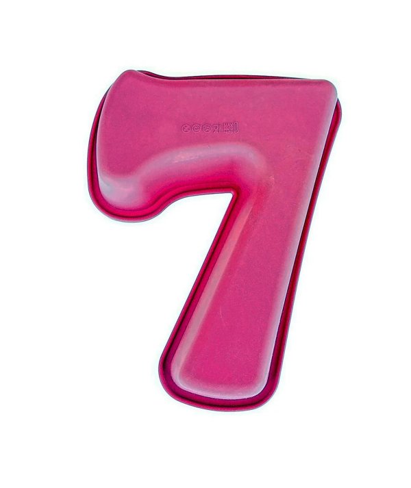 цифра 7 розовая