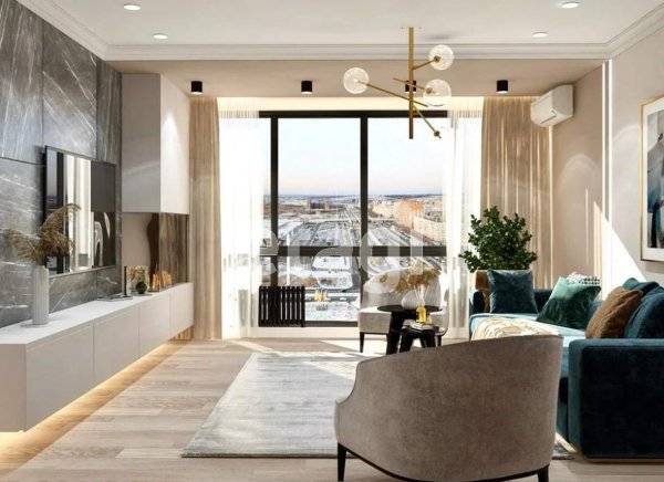 дизайн кухни гостиной с панорамными окнами