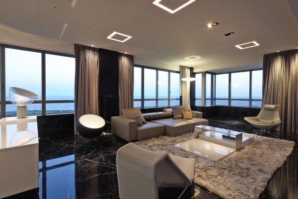 дизайн квартиры с панорамными окнами