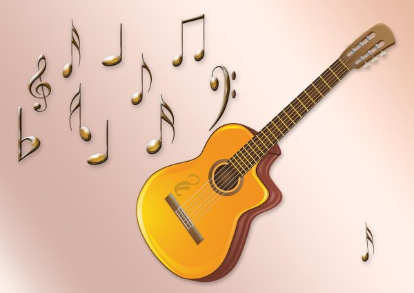 мультяшная гитара