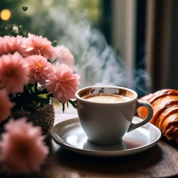кофе круассан
