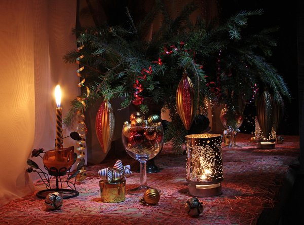 новогодние свечи