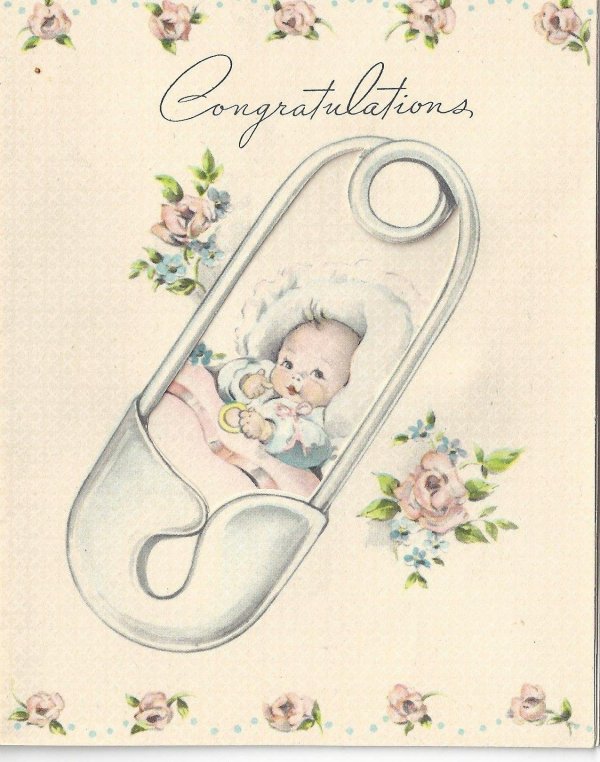 винтажные открытки с новорожденным