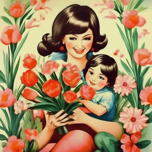 день матери рисунки красивые
