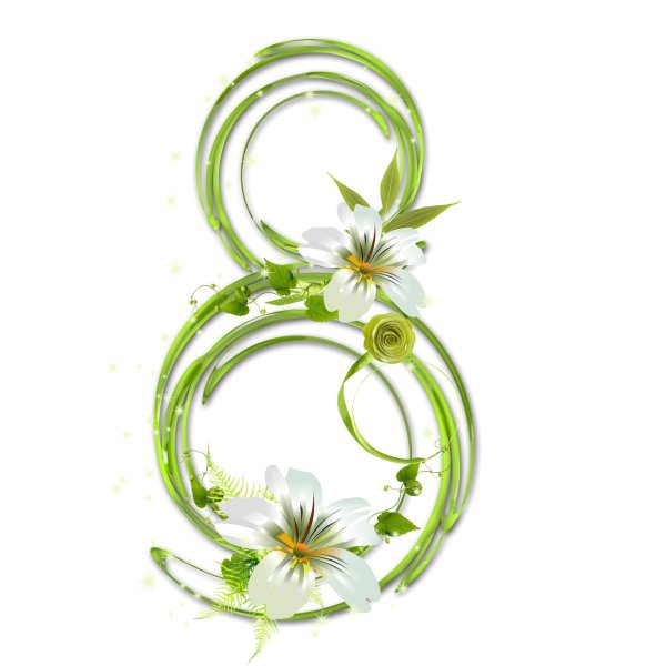 восьмерка из цветов