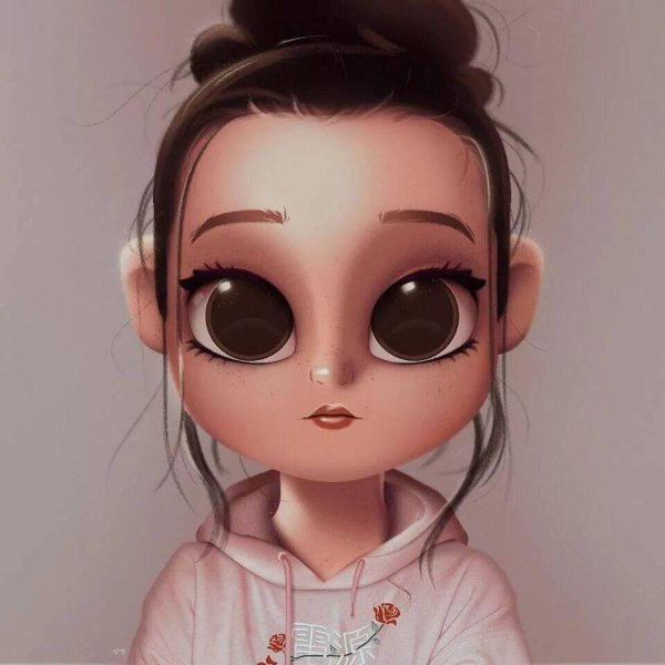 милая мультяшная девочка