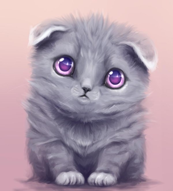 котик мультяшный милый