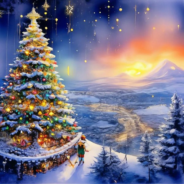 новогодний лес