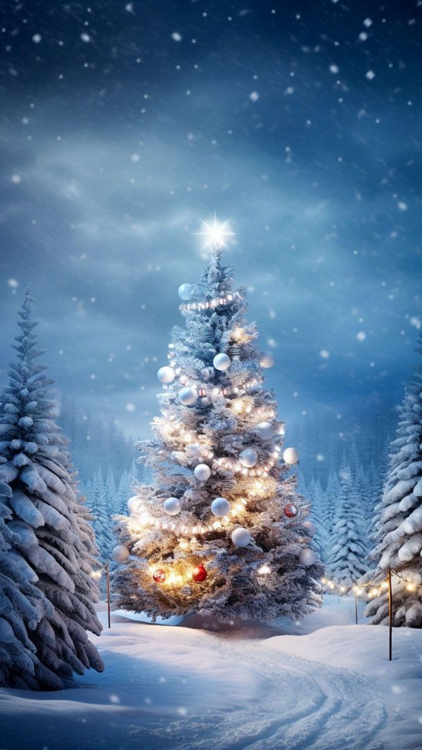 новогодний лес