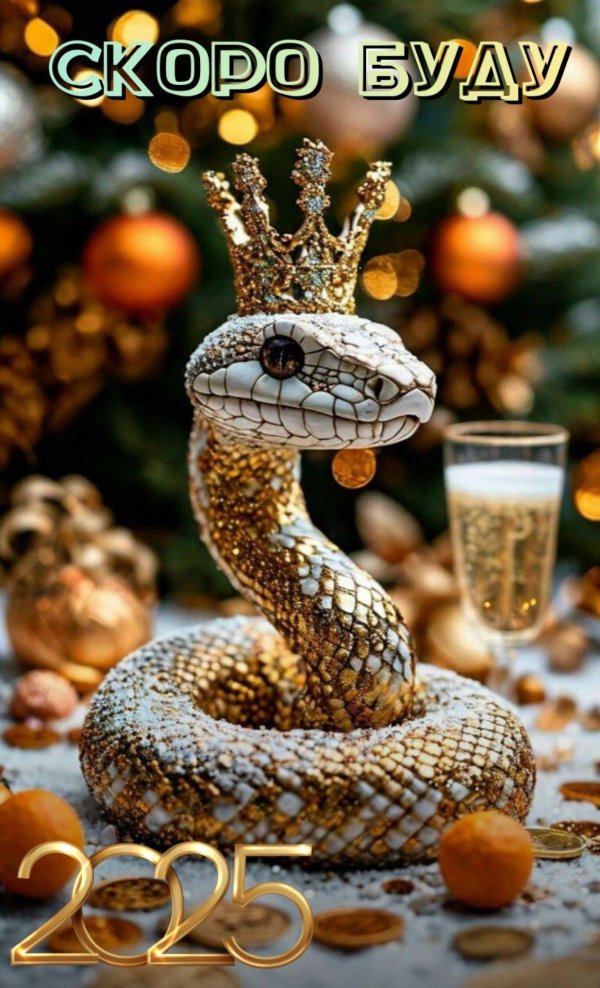 красивая змея новогодняя