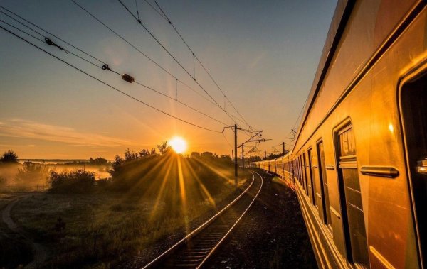 вид из поезда