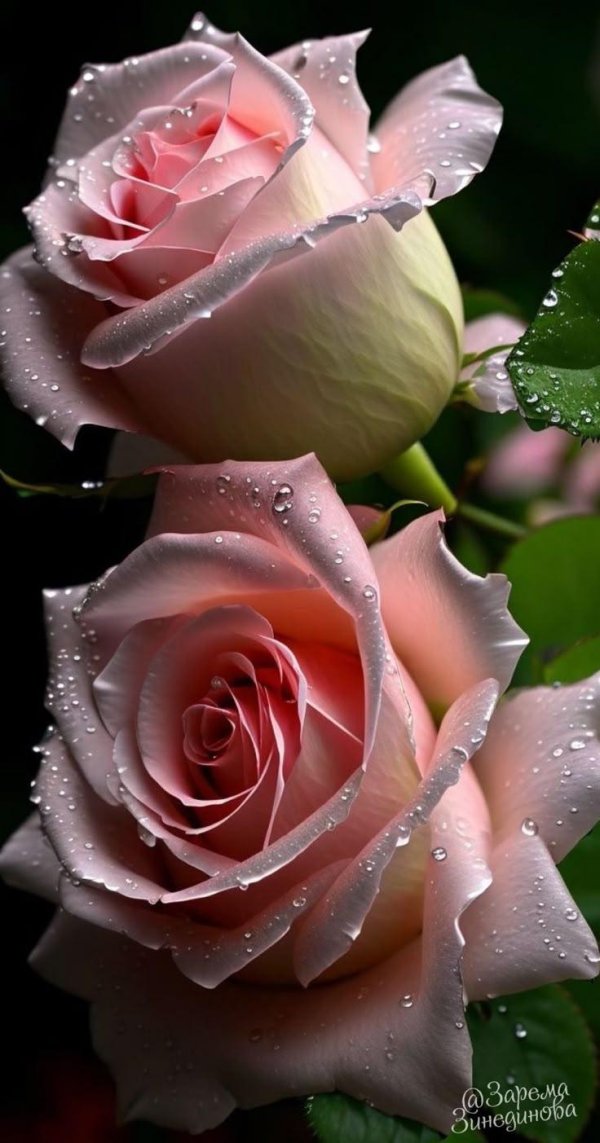 розы блестящие