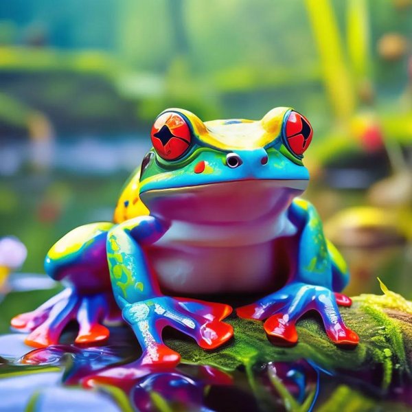 яркая лягушка