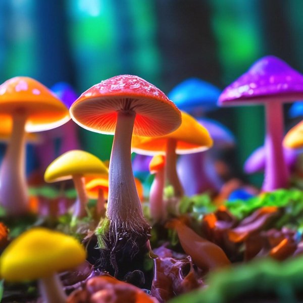 цветные грибы