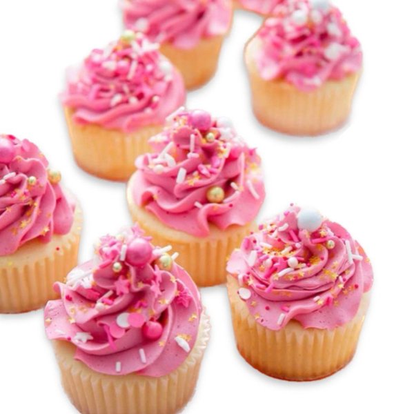 розовые пирожные