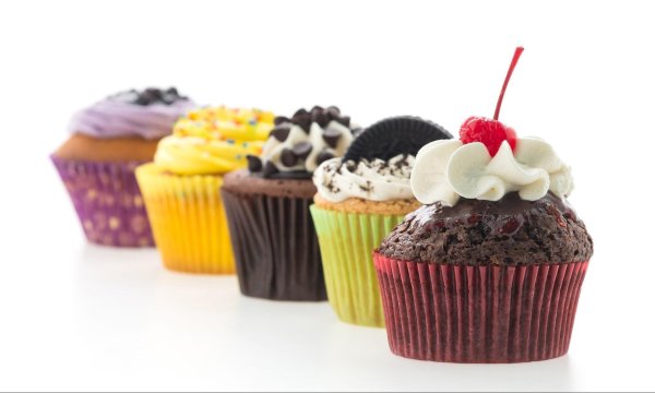 кексы цветные