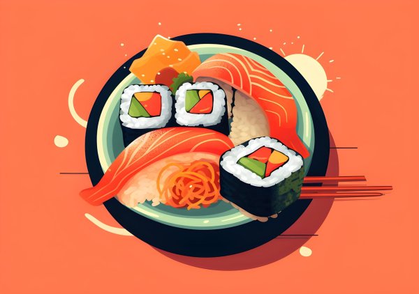 рисунок роллов