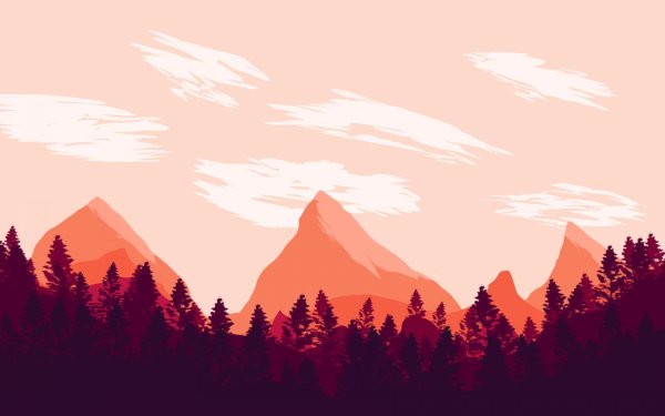 стилизованные горы