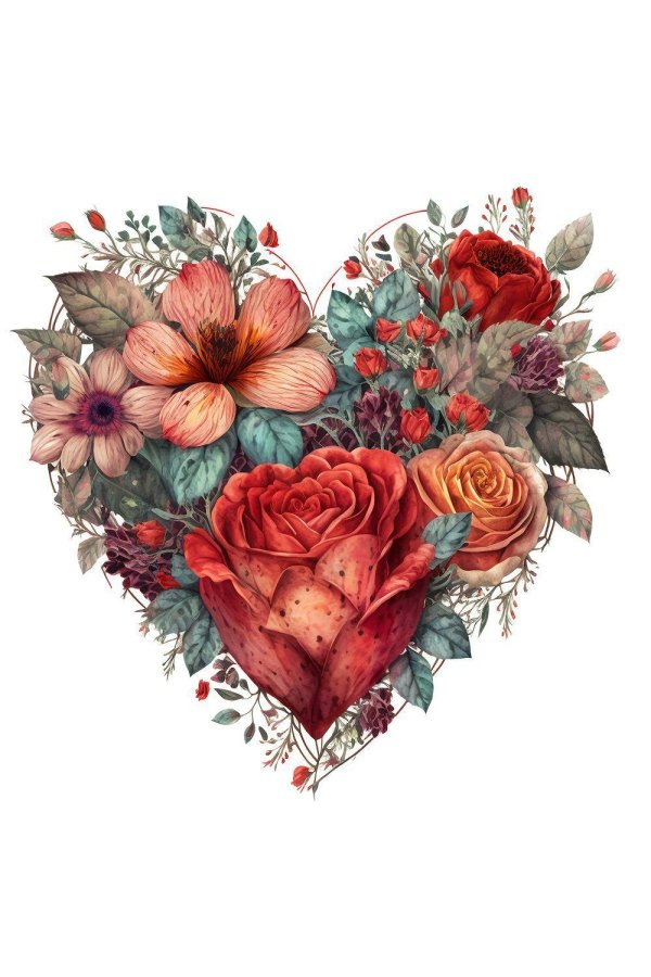 цветочное сердце
