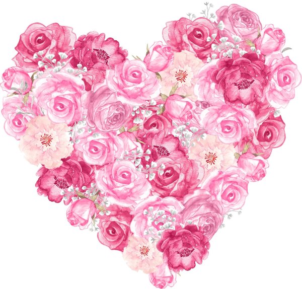 сердечки из цветов